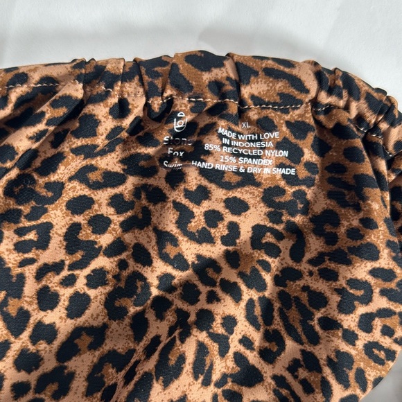 Stone Fox Swim | Bijou Bikini Bottom Cheetah Print Cheeky thong Size XL - Picture 5 of 7